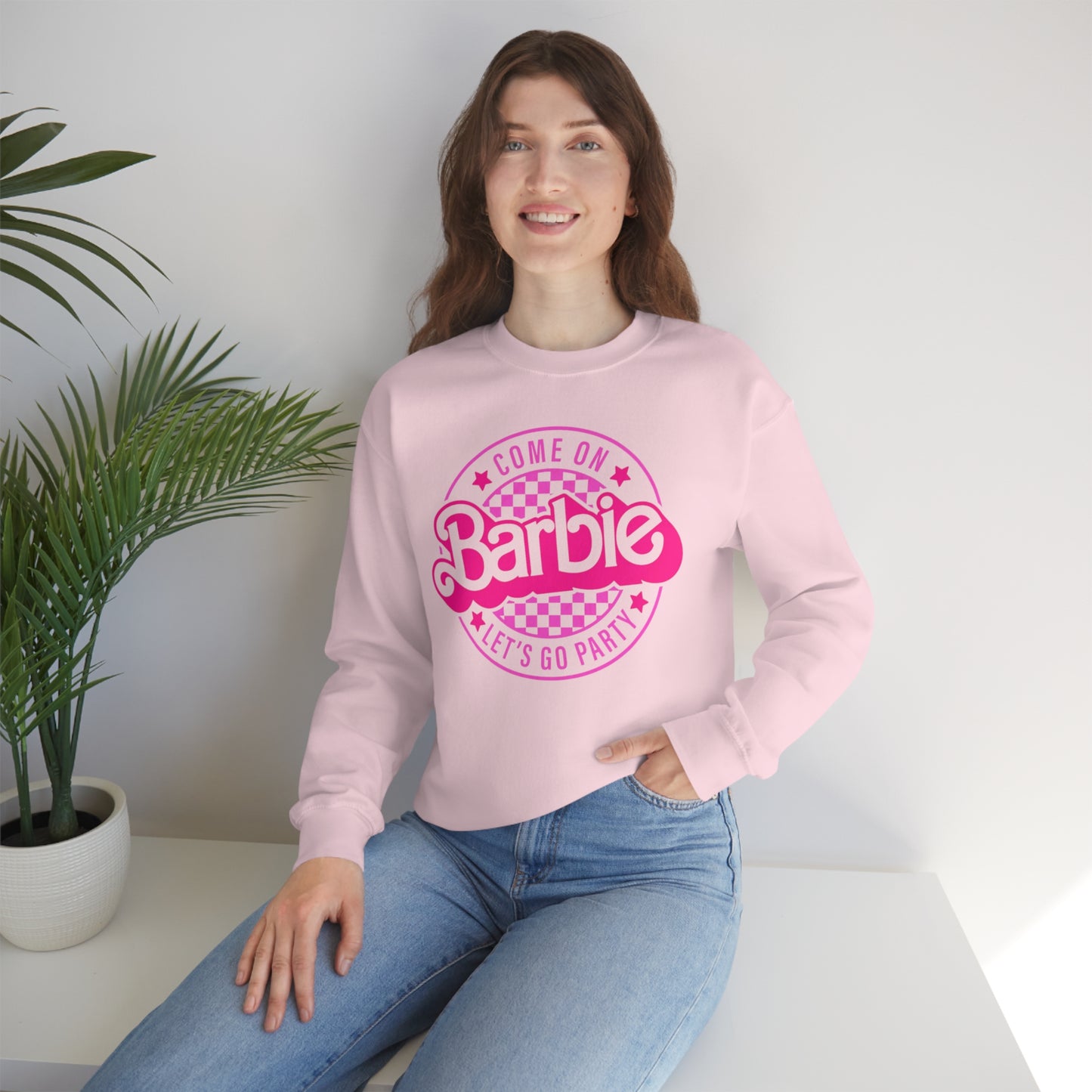 Come on Barbie let's go party shirt, Barbie sweatshirt, Barbie movie sweat shirt