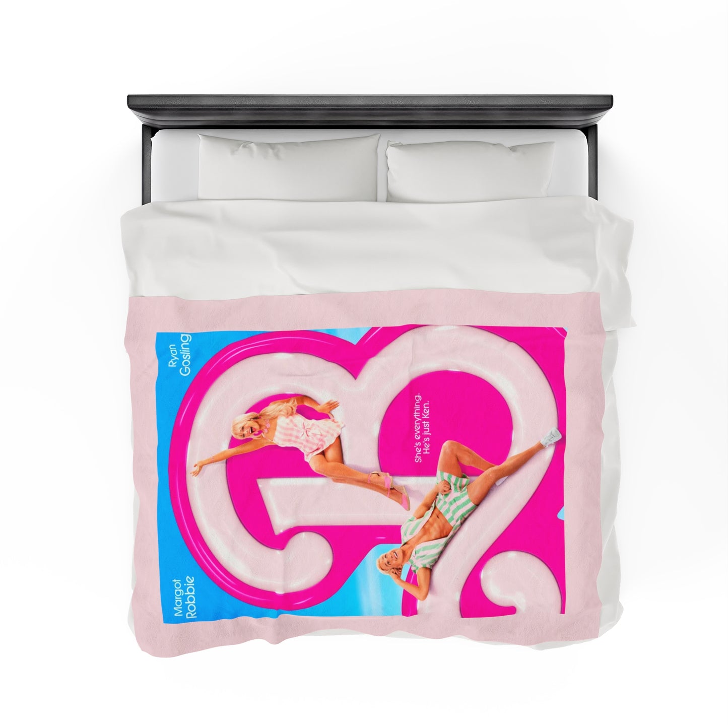 Barbie movie poster blanket, Barbie blanket