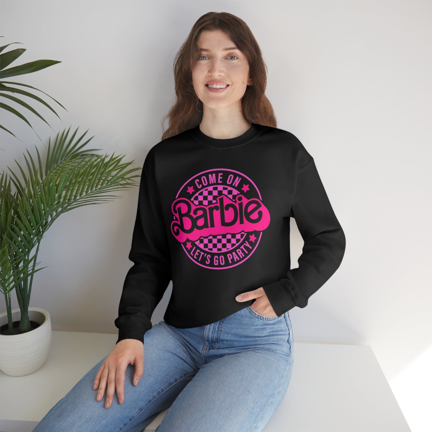 Come on Barbie let's go party shirt, Barbie sweatshirt, Barbie movie sweat shirt