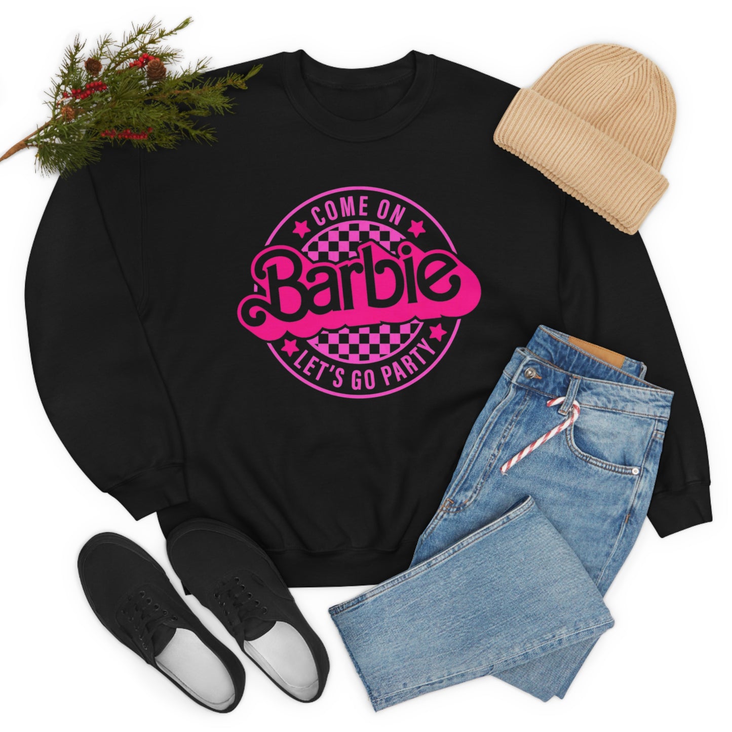 Come on Barbie let's go party shirt, Barbie sweatshirt, Barbie movie sweat shirt