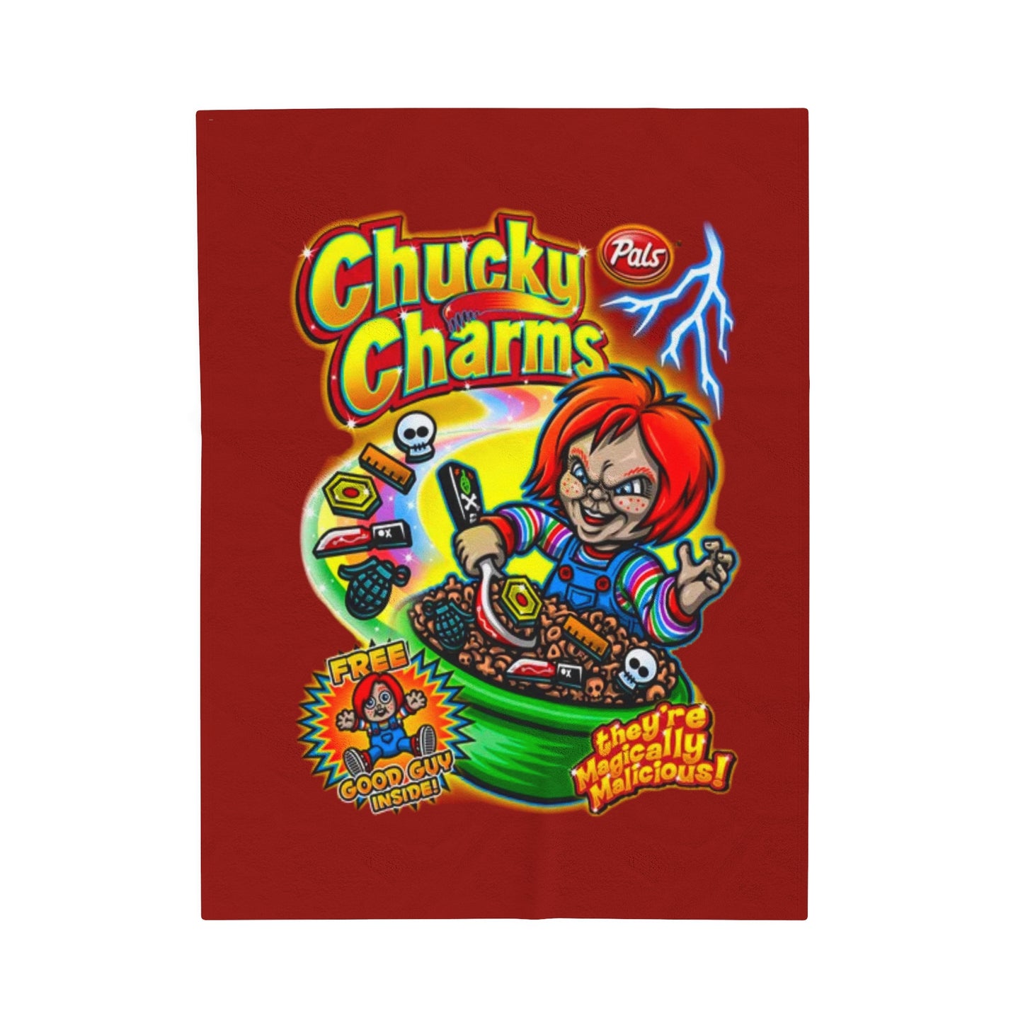 Chucky Charms Halloween Vintage Horror Film Blanket