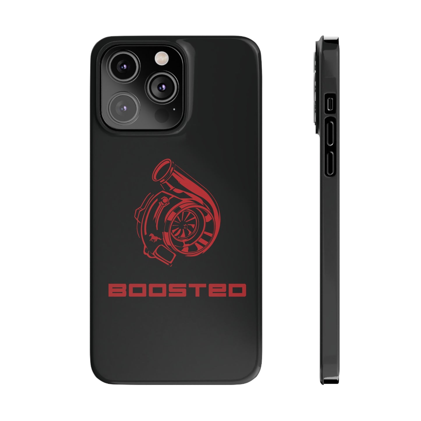 2015-2024 Mustang Boosted Badge - GT350 EcoBoost Emblem Slim Phone Cases