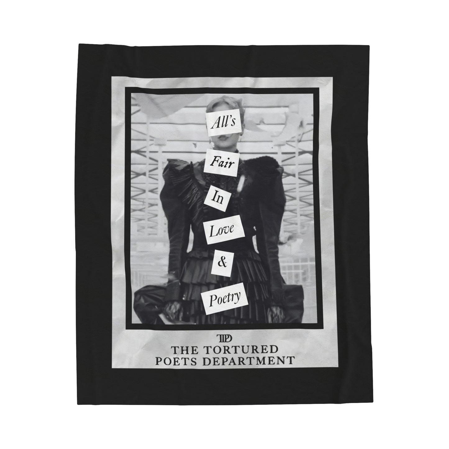 All's Fair in love & Poetry Magazine style Velveteen Plush Blanket