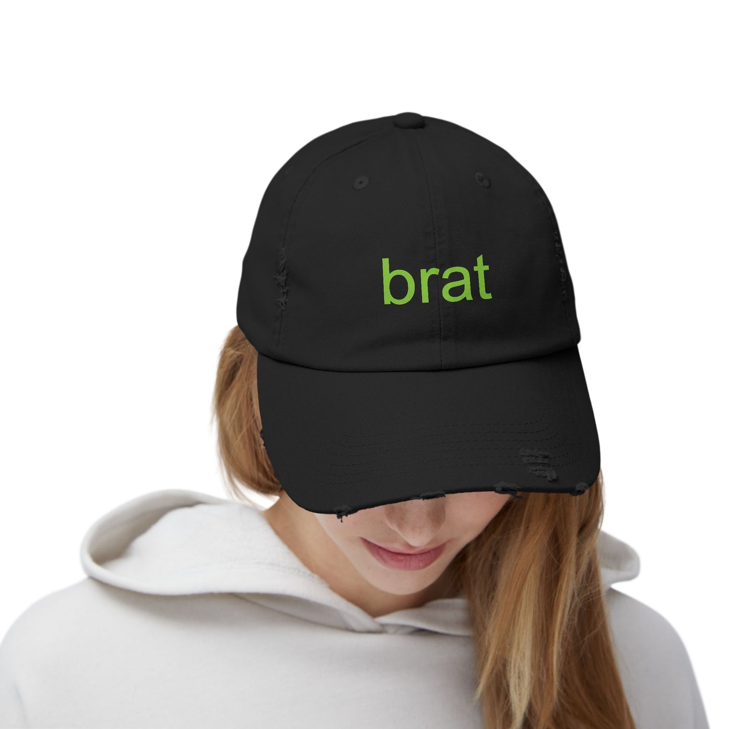 Brat Unisex Distressed Cap