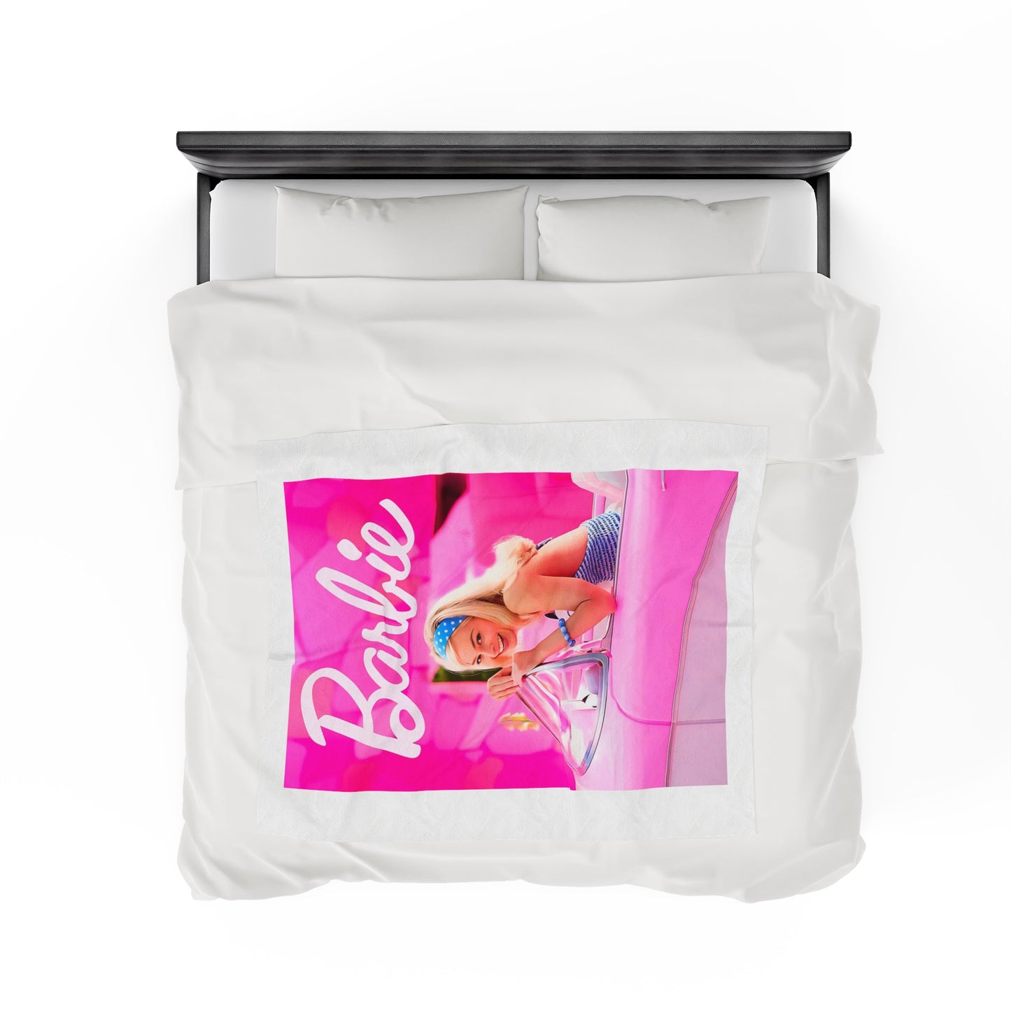 Barbie movie poster blanket