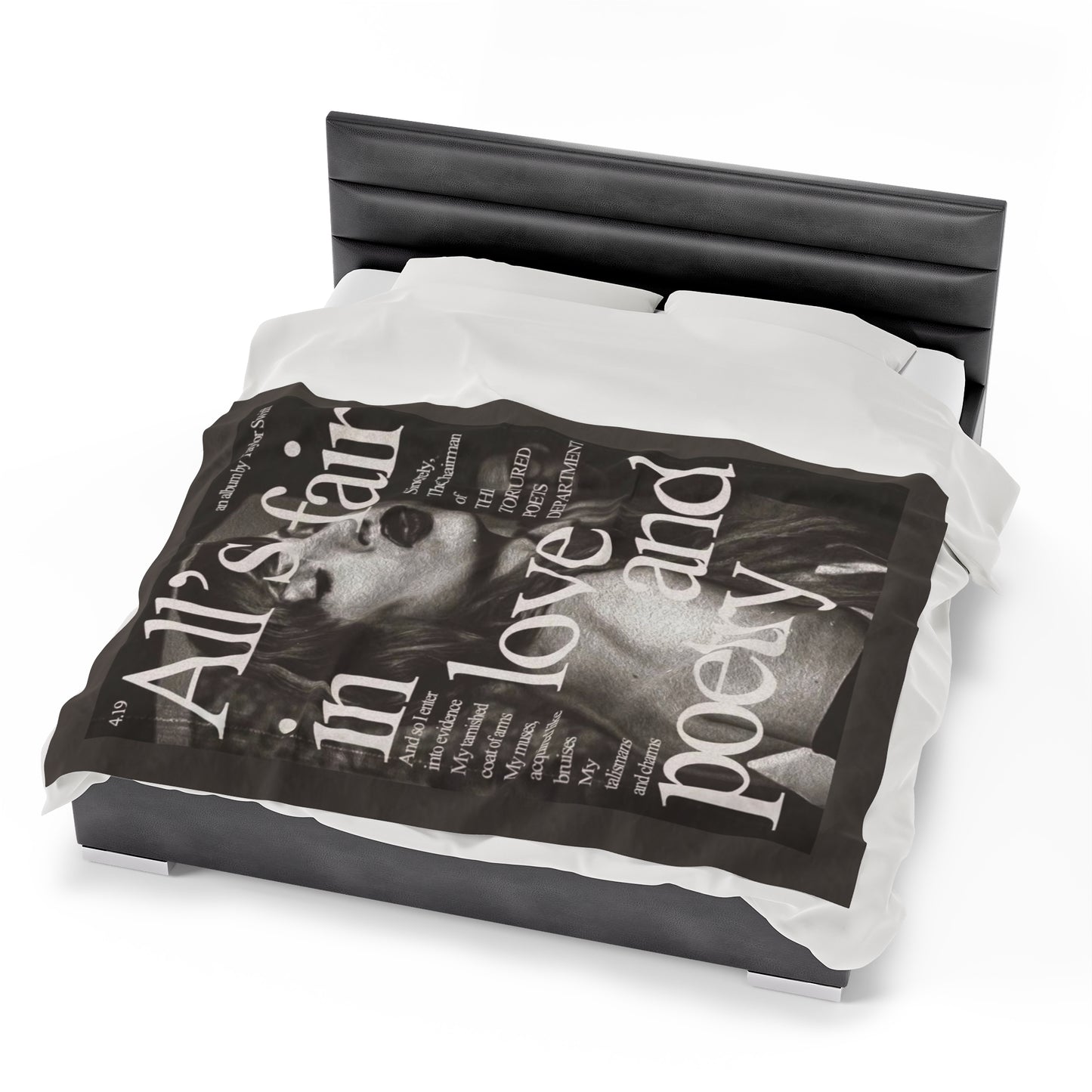 All's Fair in love & Poetry Magazine style Velveteen Plush Blanket