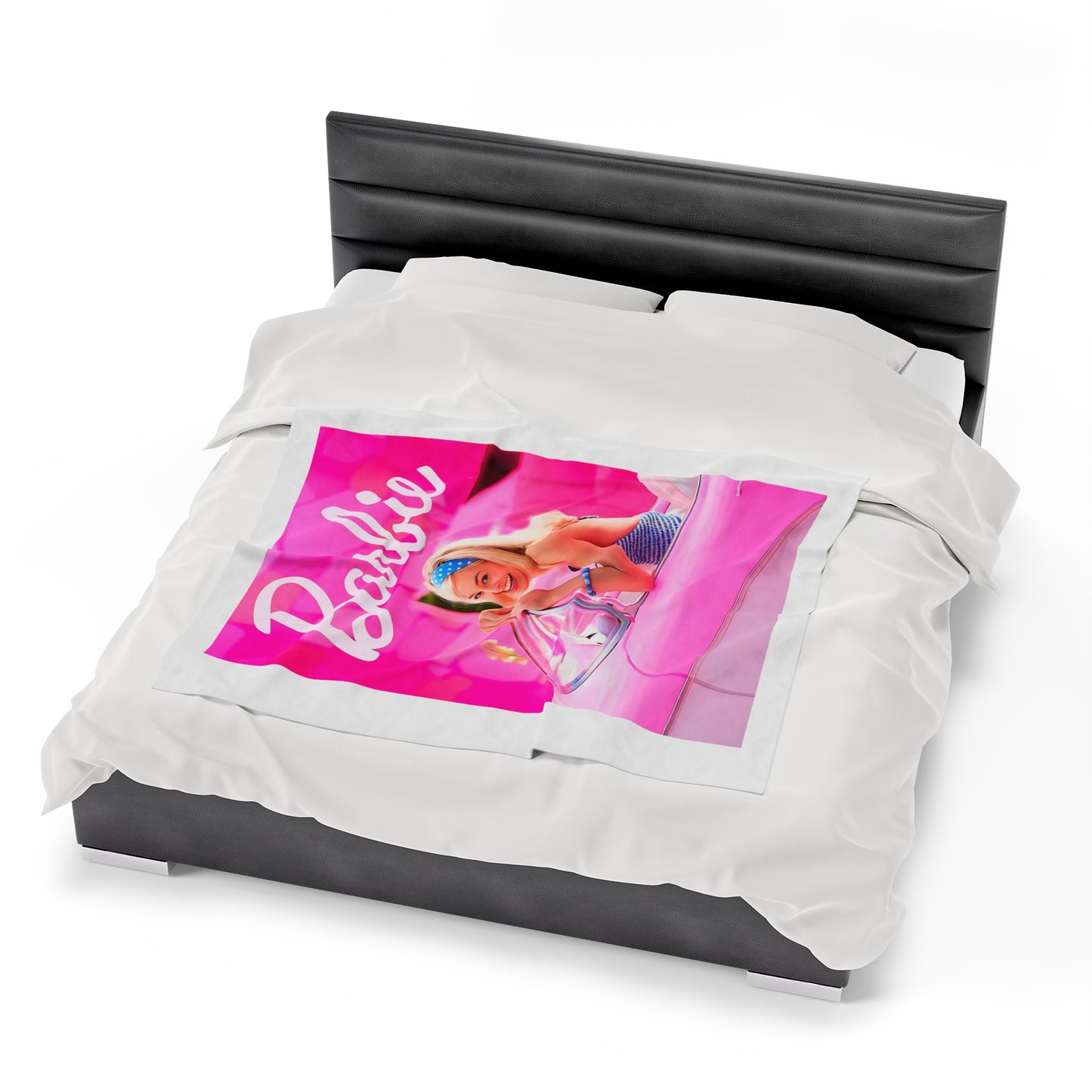 Barbie movie poster blanket