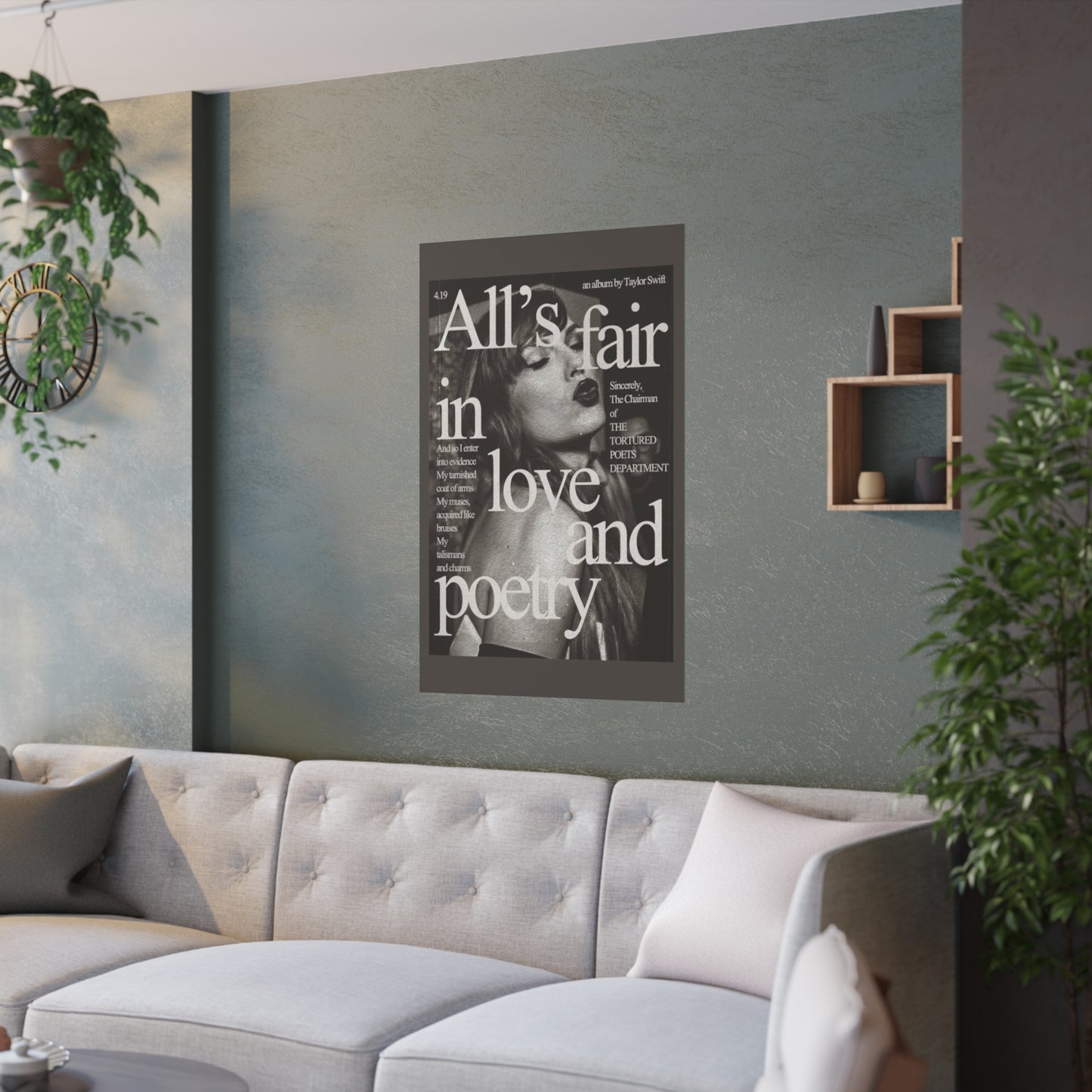 All's fair in love & poetry Magazine wall art poster