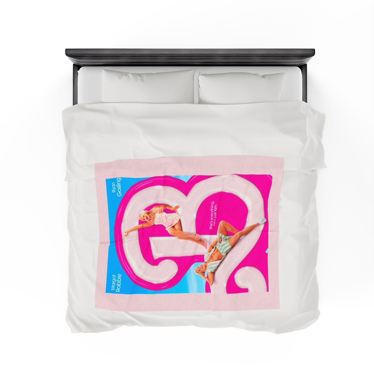 Barbie movie poster blanket, Barbie blanket