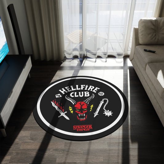 Eddie Hell Fire club Custom Round rug