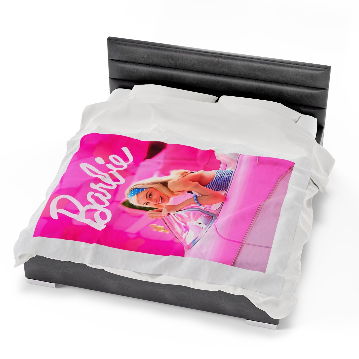 Barbie movie poster blanket