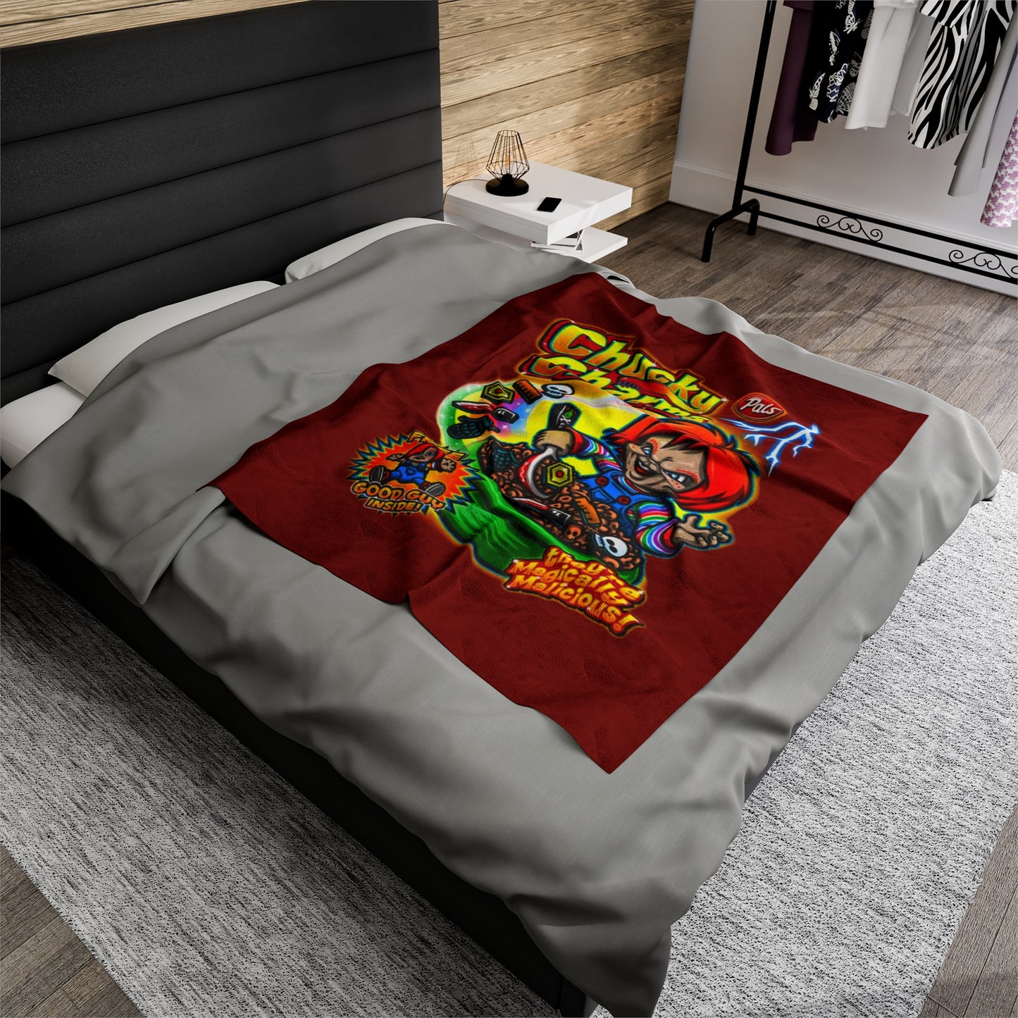 Chucky Charms Halloween Vintage Horror Film Blanket