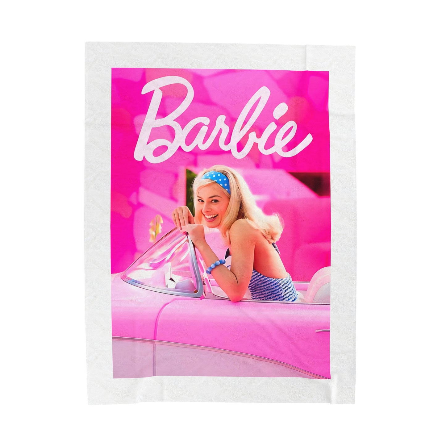 Barbie movie poster blanket