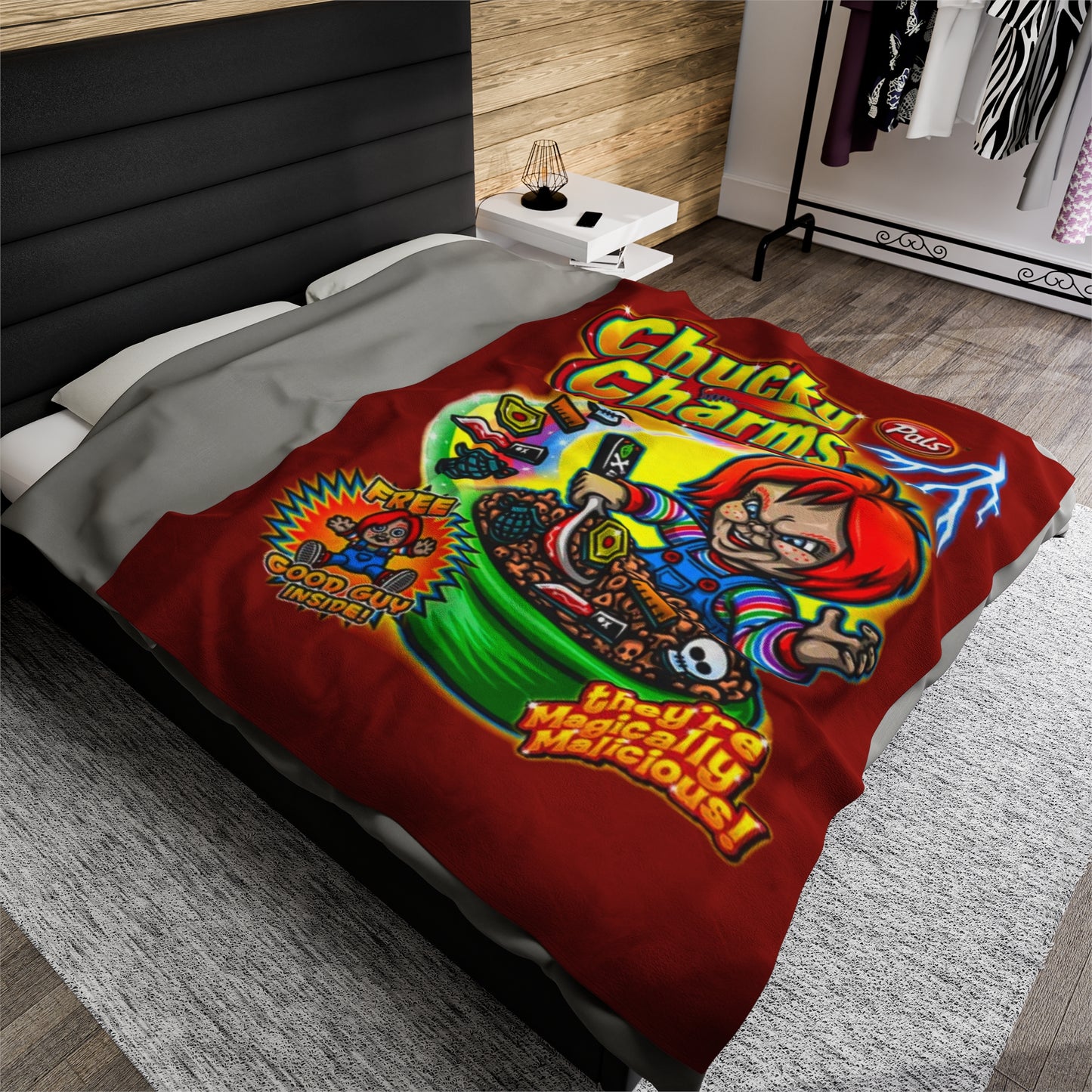 Chucky Charms Halloween Vintage Horror Film Blanket