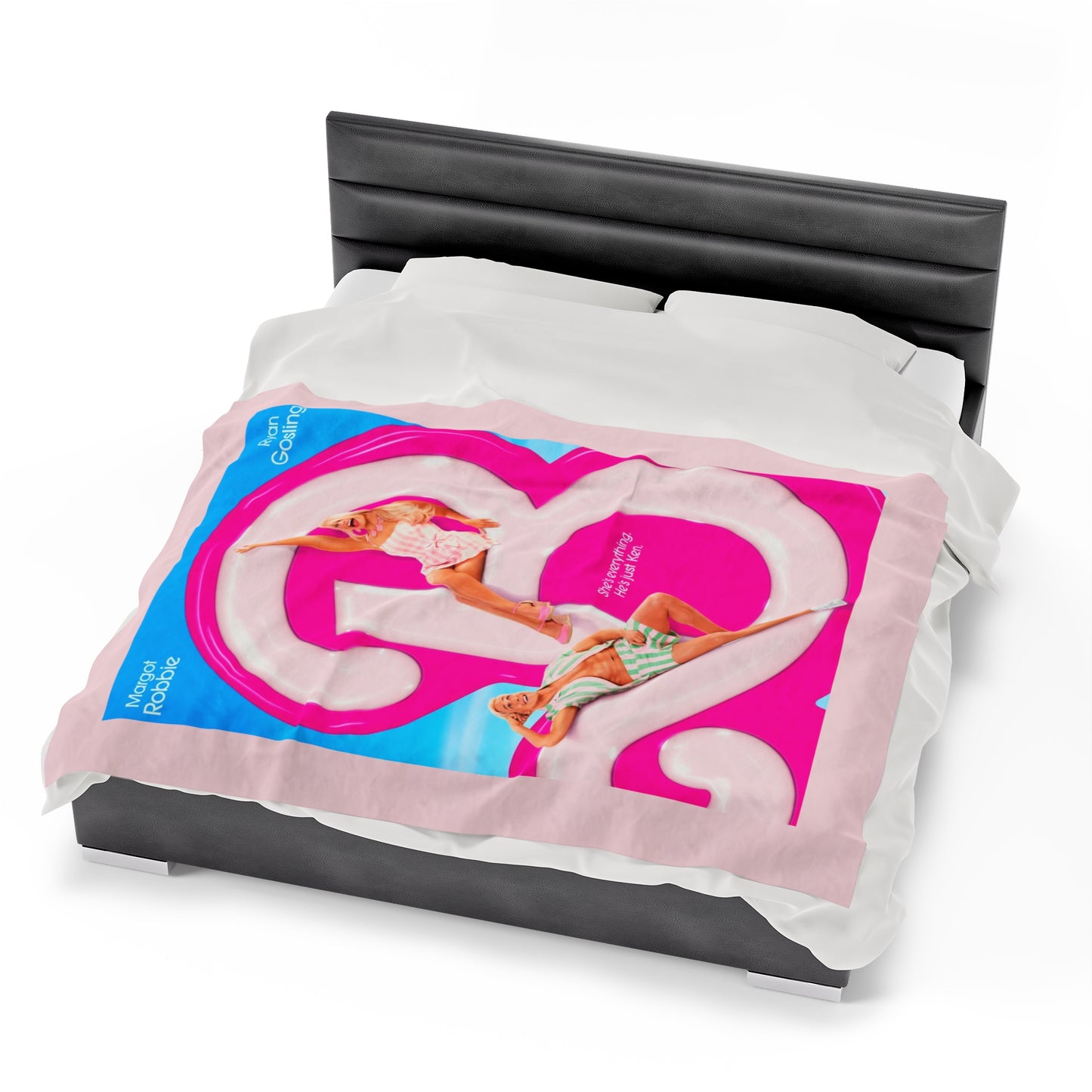 Barbie movie poster blanket, Barbie blanket