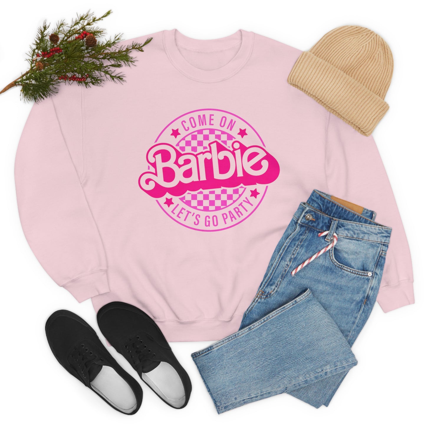 Come on Barbie let's go party shirt, Barbie sweatshirt, Barbie movie sweat shirt