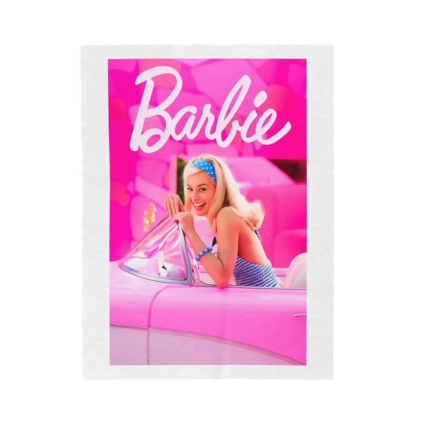 Barbie movie poster blanket