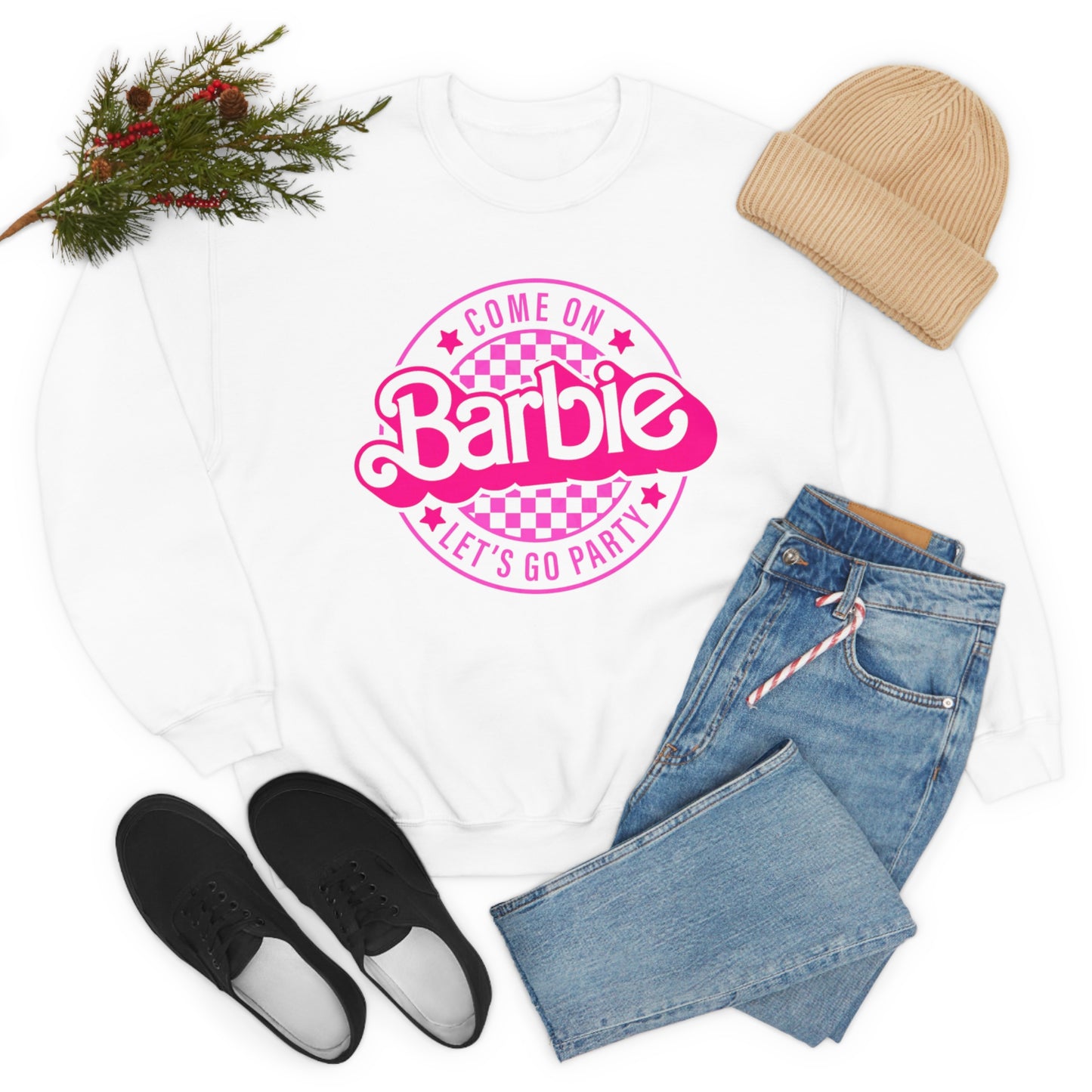 Come on Barbie let's go party shirt, Barbie sweatshirt, Barbie movie sweat shirt