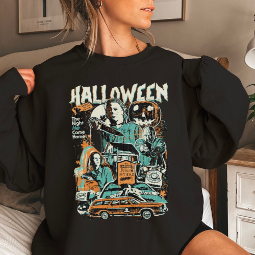 Vintage Horror Film Halloween Crewneck