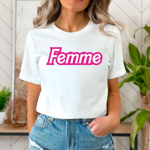 Barbie Femme T-shirt, Femme Lesbian T-shirt, Gay pride, Wlw gift