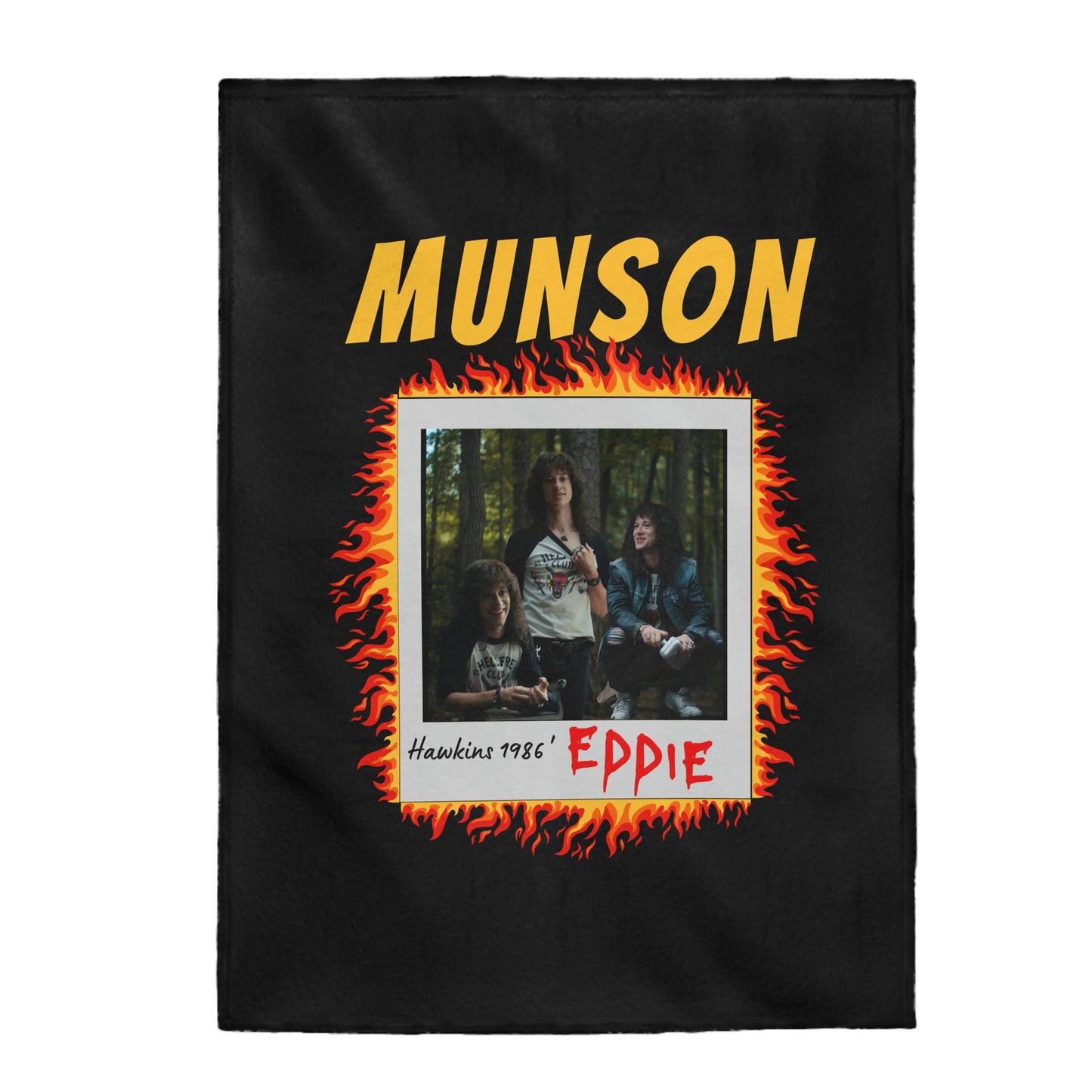 Eddie Stranger Things Hellfire club blanket