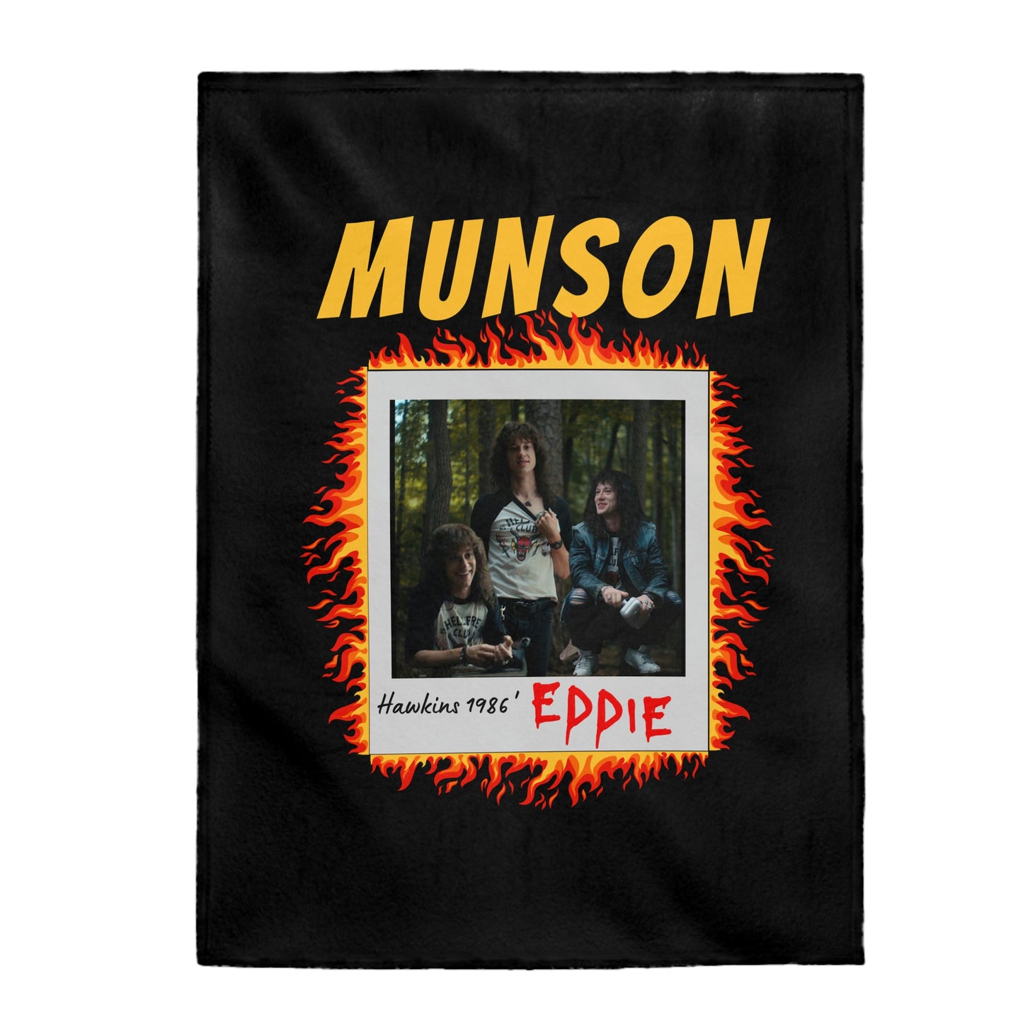 Eddie Stranger Things Hellfire club blanket