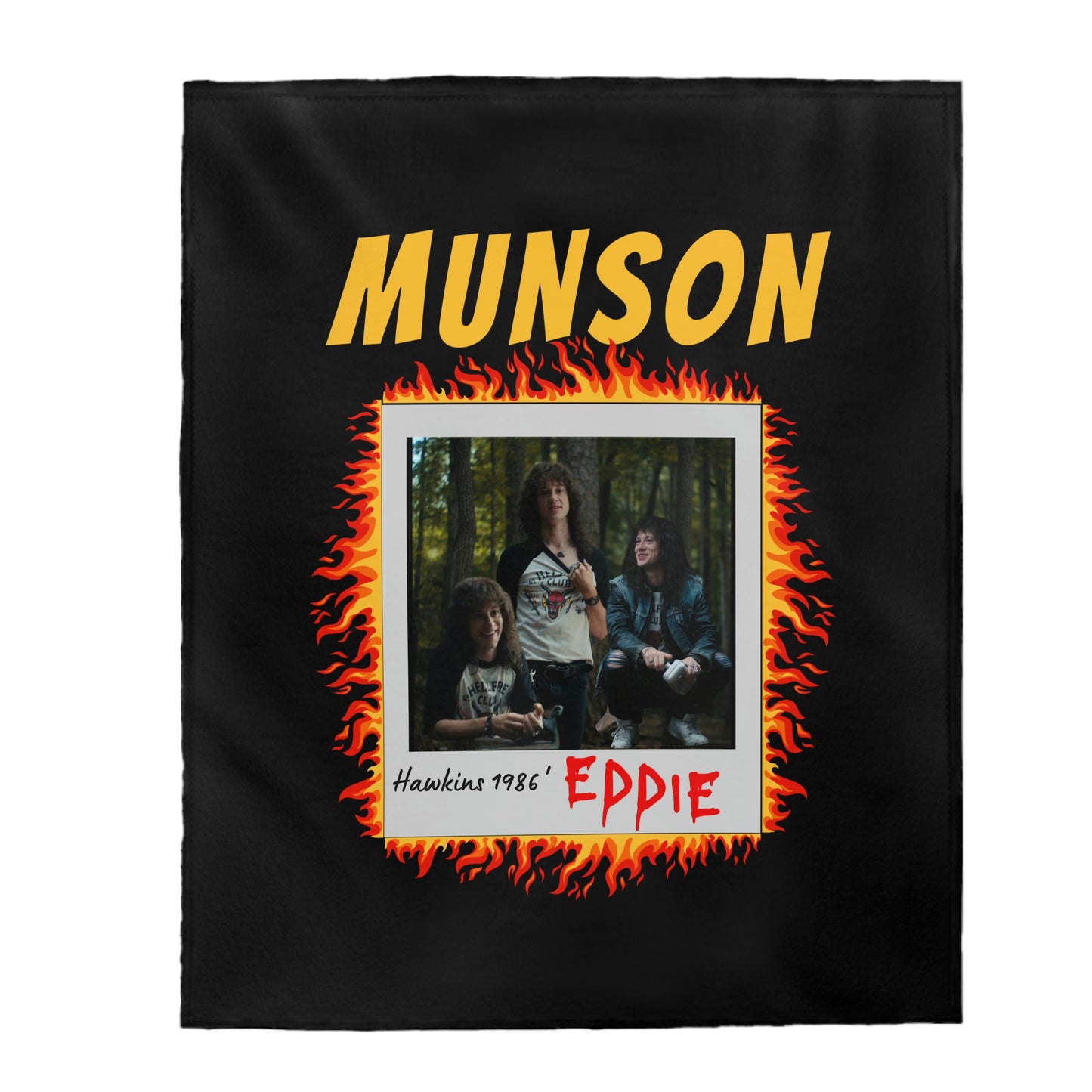 Eddie Stranger Things Hellfire club blanket